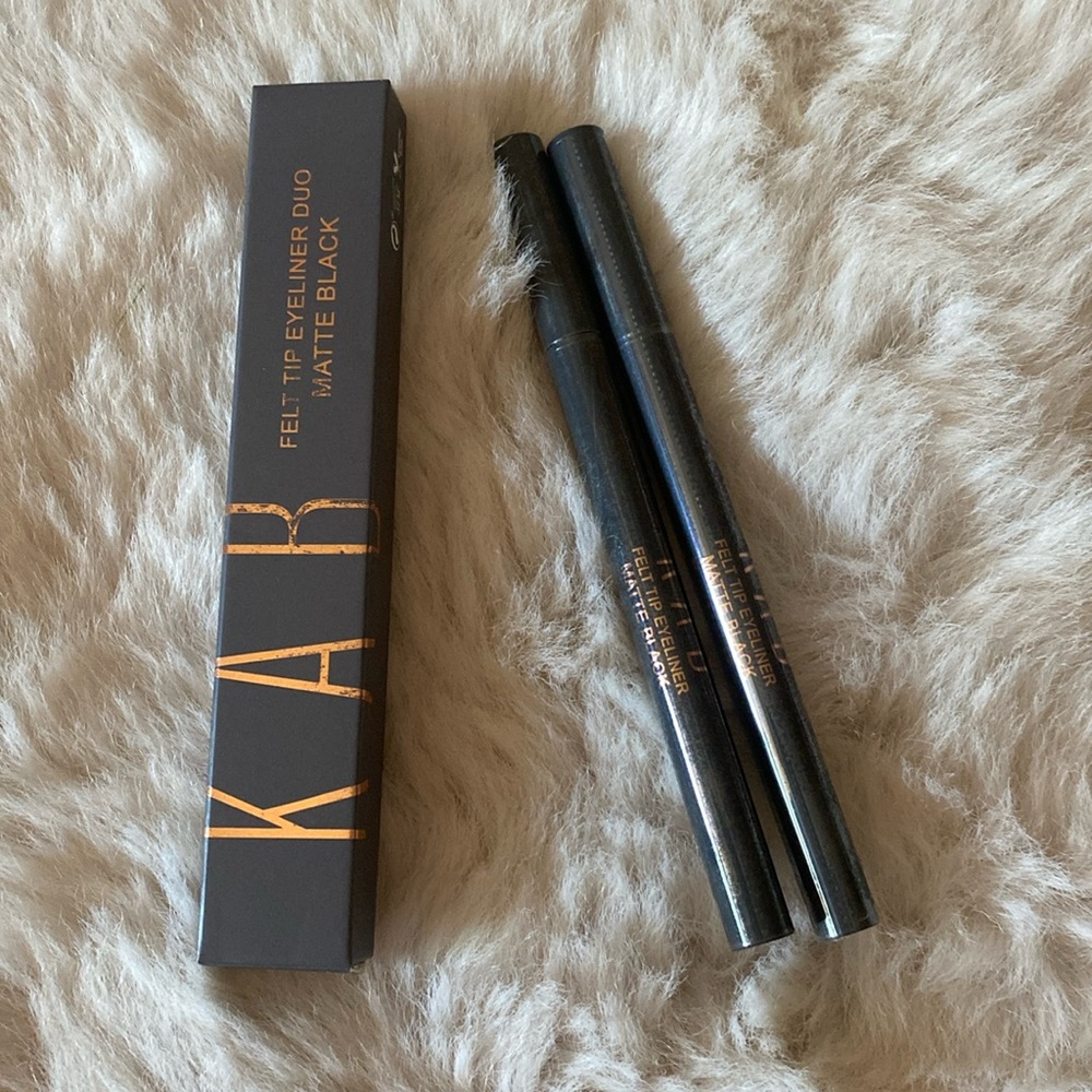 KAB felt tip eyeliner Duo Matte Black